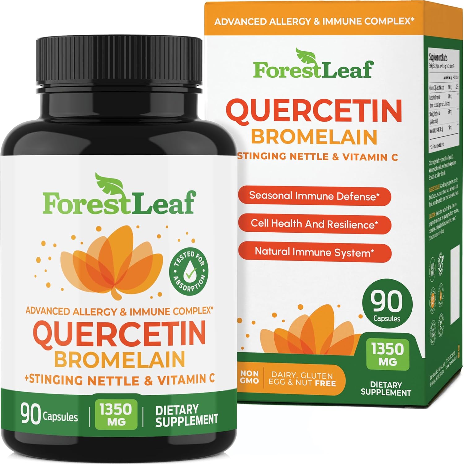 ForestLeaf Quercetin + Bromelain: Natural Allergy Relief