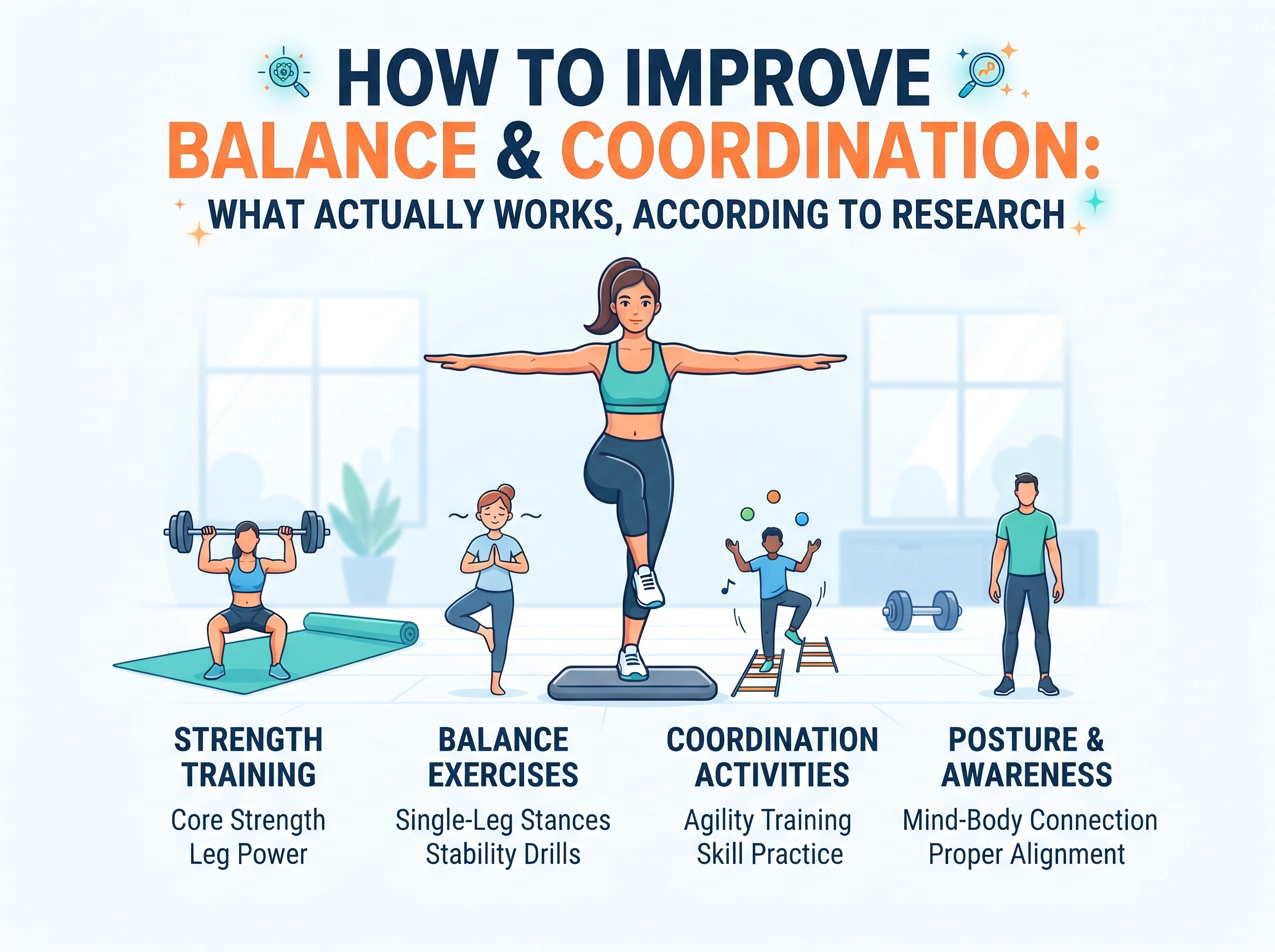 How to Improve Balance and Coordination: What Actually Works, According to Research